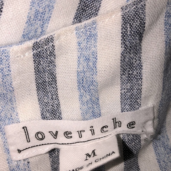 Loveriche size medium blue striped shirt dress - Picture 4 of 7